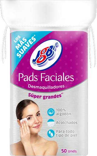 pad faciales 50unds