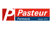Logo de Farmacias Pasteur, en rojo y azul