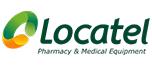 Logo de droguerías Locatel, en verde y naranja